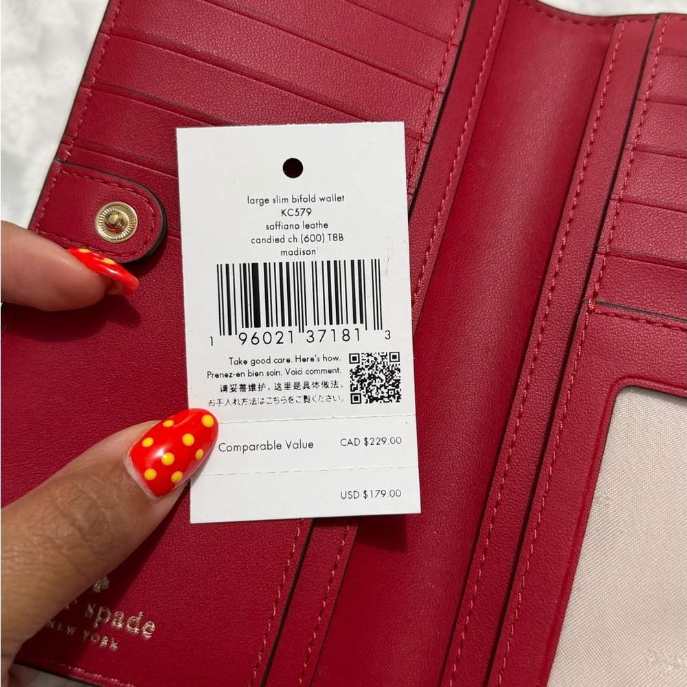 kate spade large slim bifold wallet - Picture 3 of 4